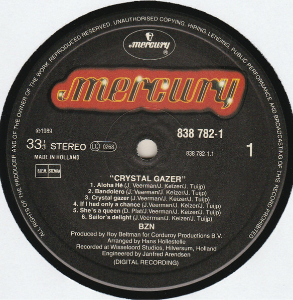 BZN, Crystal Gazer - LP