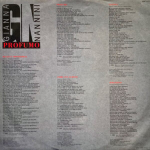 Gianna Nannini, Profumo - LP: imagen 5