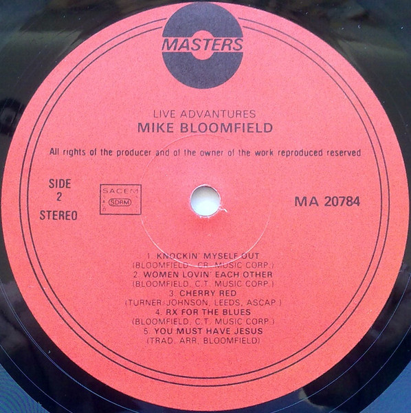 Mike Bloomfield, Live Adventures - LP