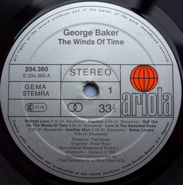 George Baker, The Winds Of Time - LP