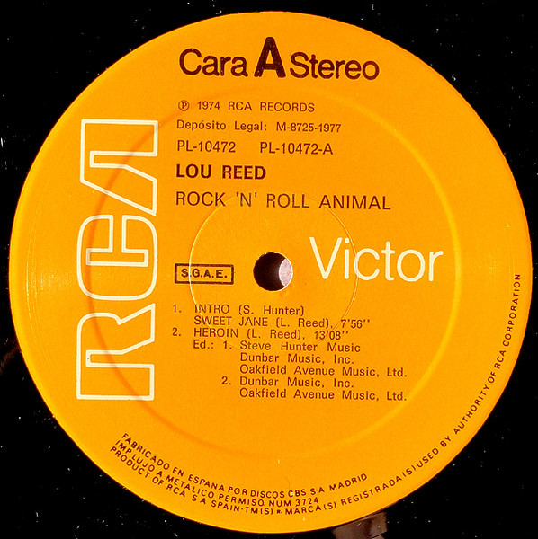 Lou Reed, Rock N Roll Animal - LP
