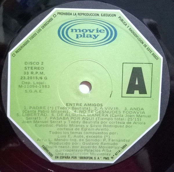 Luis Eduardo Aute, Entre Amigos - LP