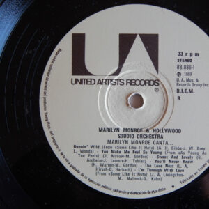 Marilyn Monroe, The Hollywood Studio Orchestra, Marilyn Monroe Canta... - LP: imagen 3