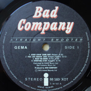 Bad Company, Straight Shooter - LP: imagen 3