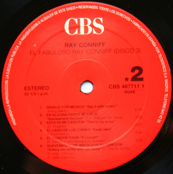 Ray Conniff, El Fabuloso Ray Conniff - 30 Grandes Canciones - LP