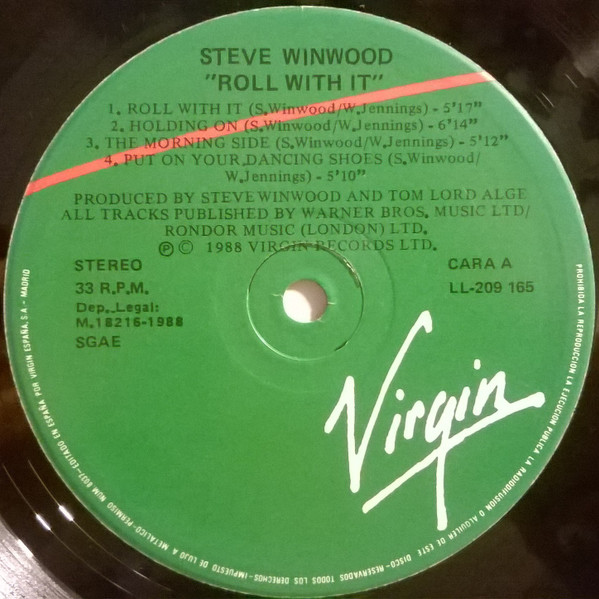 Steve Winwood, Roll With It - LP