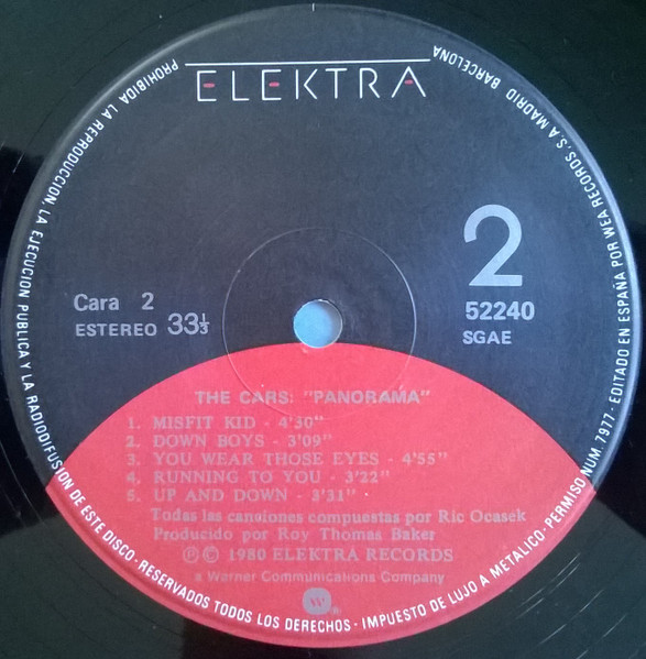The Cars, Panorama - LP