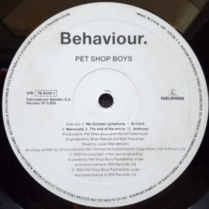 Pet Shop Boys, Behaviour - LP: imagen 4