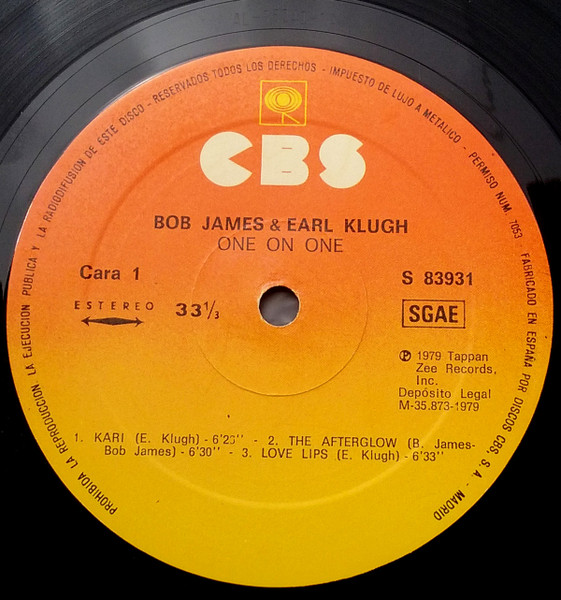 Bob James & Earl Klugh, One On One - LP