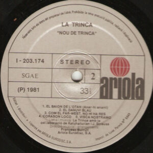 La Trinca, Nou De Trinca - LP: imagen 6
