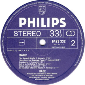 Babe, Babe! - LP Album Stereo: imagen 4