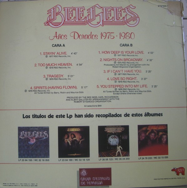 Bee Gees, Años Dorados 1975-1980 - LP