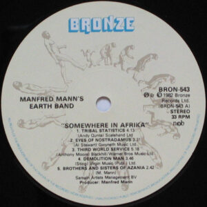 Manfred Mann's Earth Band, Somewhere In Afrika - LP: imagen 5
