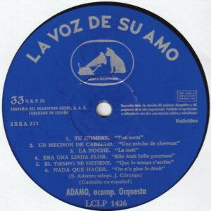 Adamo, Canta En Español - LP: imagen 4