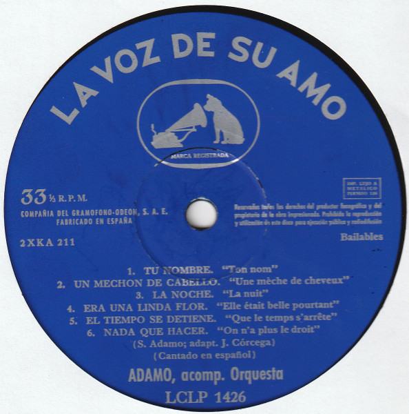 Adamo, Canta En Español - LP