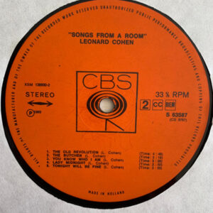Leonard Cohen, Songs From A Room - LP: imagen 4