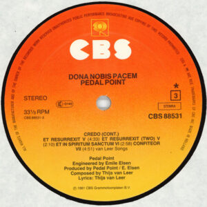 Pedal Point, Dona Nobis Pacem - LP: imagen 6