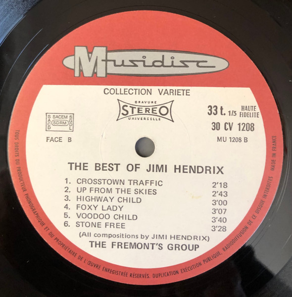 The Fremont's Group, The Best Of Jimi Hendrix - LP
