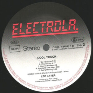 Leo Sayer, Cool Touch - LP: imagen 4