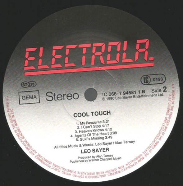 Leo Sayer, Cool Touch - LP