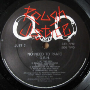 G.B.H., No Need To Panic - LP: imagen 6