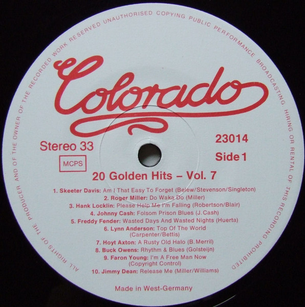 Various, 20 Golden Hits Vol. 7 - LP