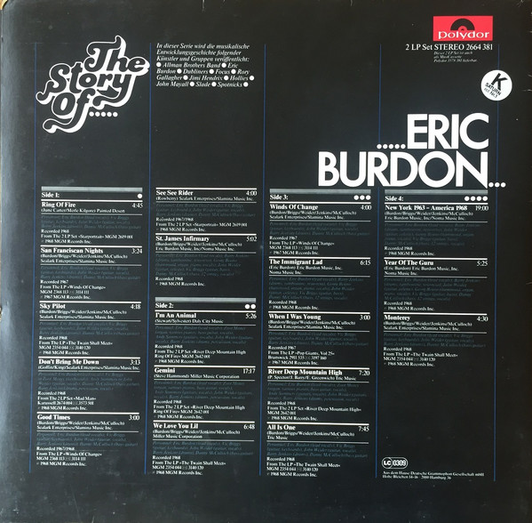 Eric Burdon, The Story Of Eric Burdon - LP