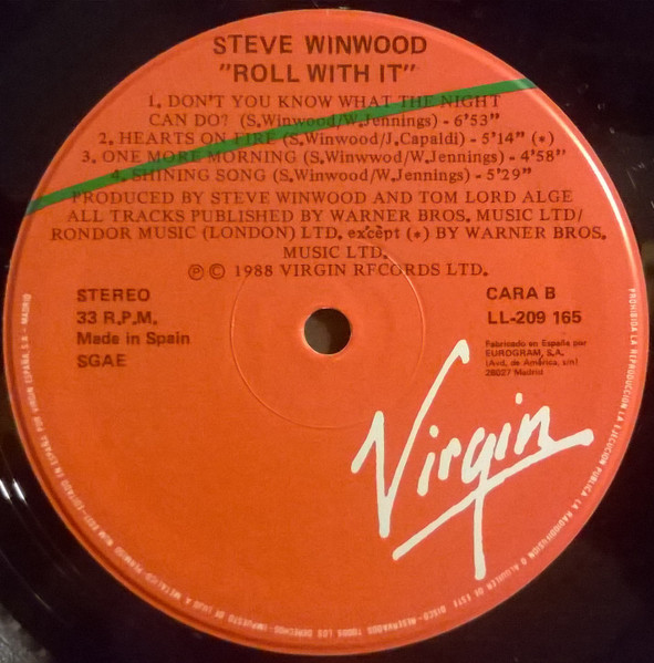 Steve Winwood, Roll With It - LP