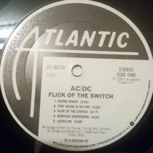 AC/DC, Flick Of The Switch - LP: imagen 3