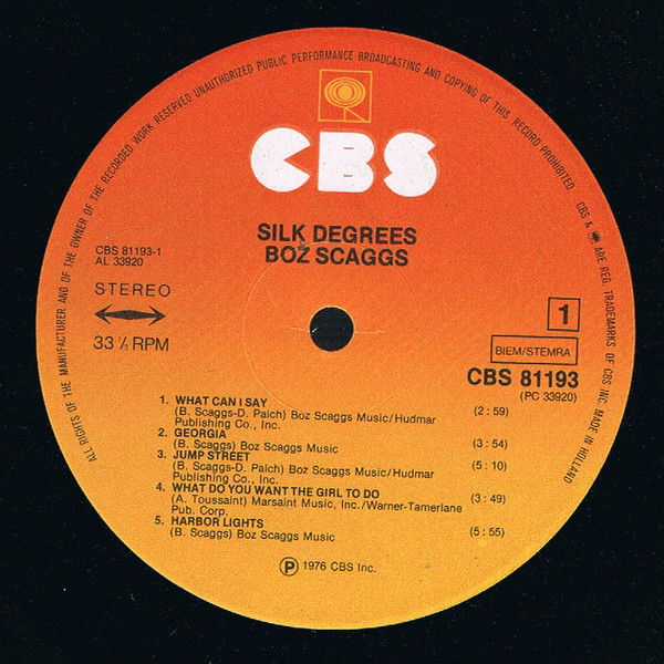 Boz Scaggs, Silk Degrees - LP