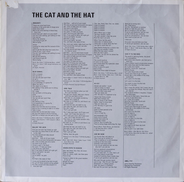 Ben Sidran, The Cat And The Hat - LP