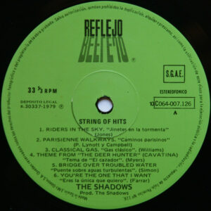 The Shadows, String Of Hits - LP: imagen 3