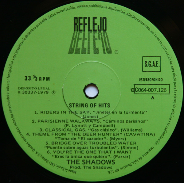 The Shadows, String Of Hits - LP