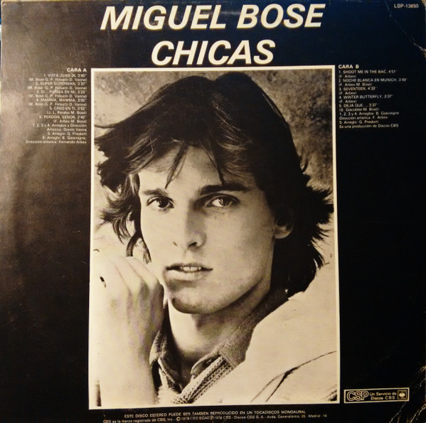 Miguel Bosé, Chicas - LP
