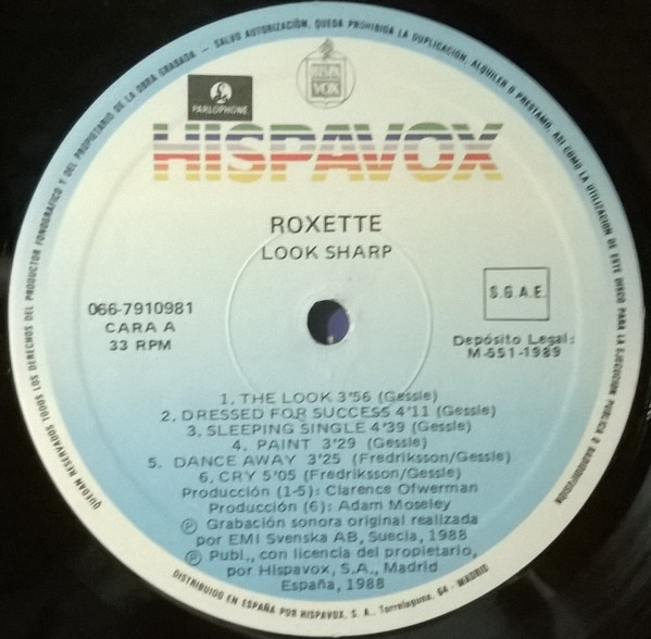 Roxette, Look Sharp! - LP