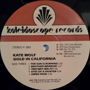 Kate Wolf, Gold In California - LP: imagen 7