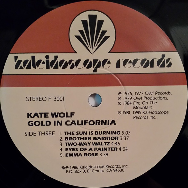 Kate Wolf, Gold In California - LP