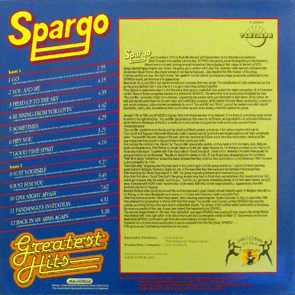 Spargo, Greatest Hits - LP