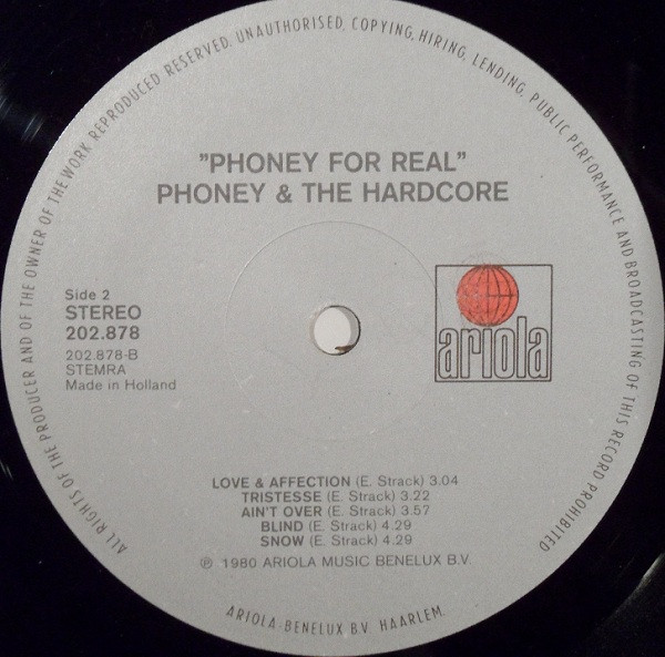 Phoney & The Hardcore, Phoney For Real - LP