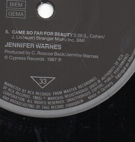 Jennifer Warnes, Famous Blue Raincoat (The Songs Of Leonard Cohen) - LP