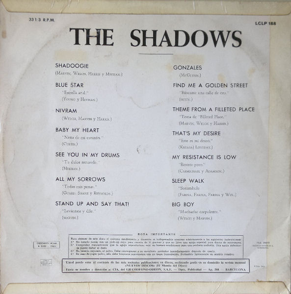 The Shadows, The Shadows - LP