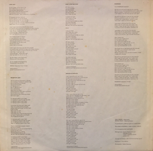 Status Quo, Never Too Late - LP