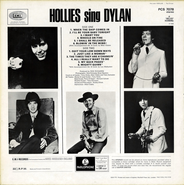 The Hollies, Hollies Sing Dylan - LP