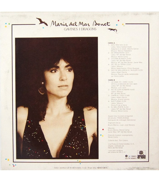 Maria Del Mar Bonet, Gavines I Dragons - LP