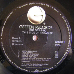 Ric Ocasek, This Side Of Paradise - LP: imagen 3