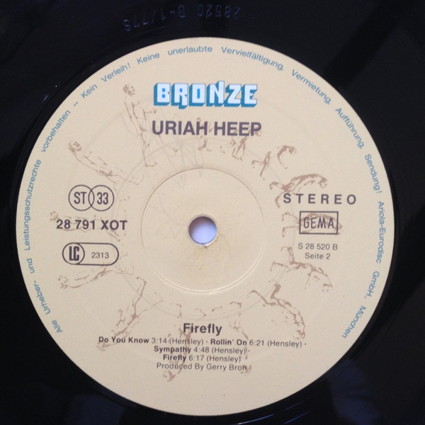 Uriah Heep, Firefly - LP