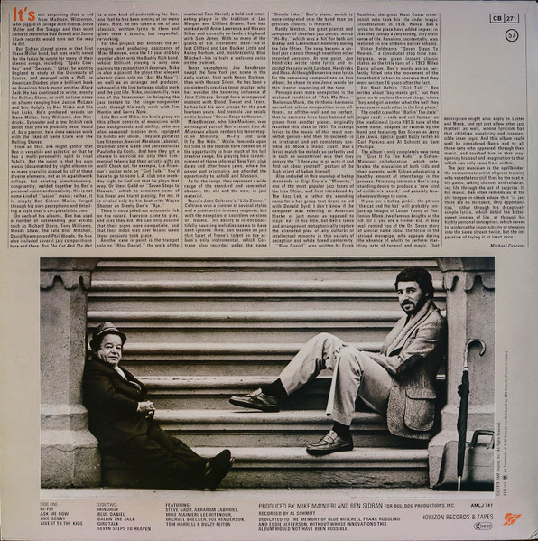 Ben Sidran, The Cat And The Hat - LP