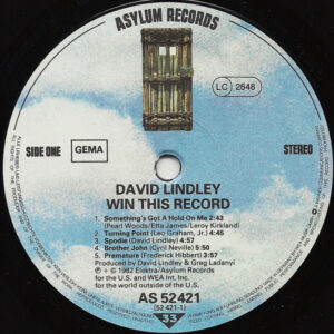 David Lindley And El Rayo-X, Win This Record! - LP: imagen 3