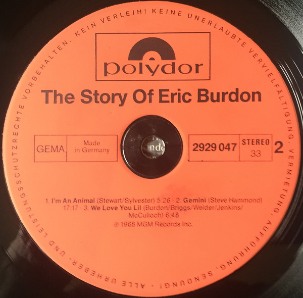 Eric Burdon, The Story Of Eric Burdon - LP