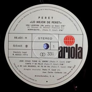 Peret, Lo Mejor De Peret - LP: imagen 3